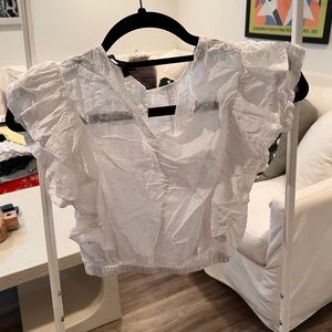 Chic White Ruffled Blouse